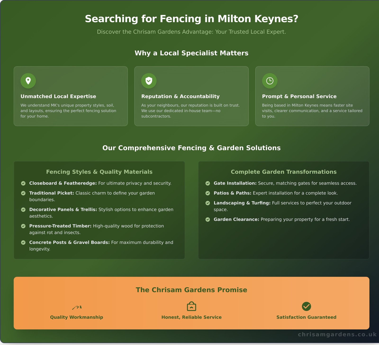 Looking for KM Fencing in Milton Keynes? Discover a Trusted Local Expert - Infographic